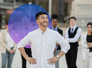 A diverse group of people with a leader looking confident to represent that generic management NQF 4 qualification will be beneficial for Team leaders, new managers/supervisors, high potentials/ future leaders, managers and supervisors